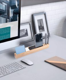 estación para plumas, post it y smartphone de escritorio productos de oficina promocionales crea tu idea