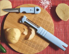 set de cuchillo y pelador con logotipo productos de cocina promocionales crea tu idea